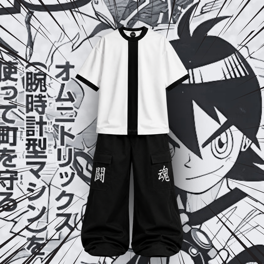 COMBO DEAL: Ben 10 + Baggy Cargo Pants - Japanese Street Wear